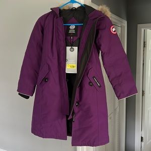 NWT Canada Goose Girl’s Size Small S (7-8) Brittania Parka Artic Dusk